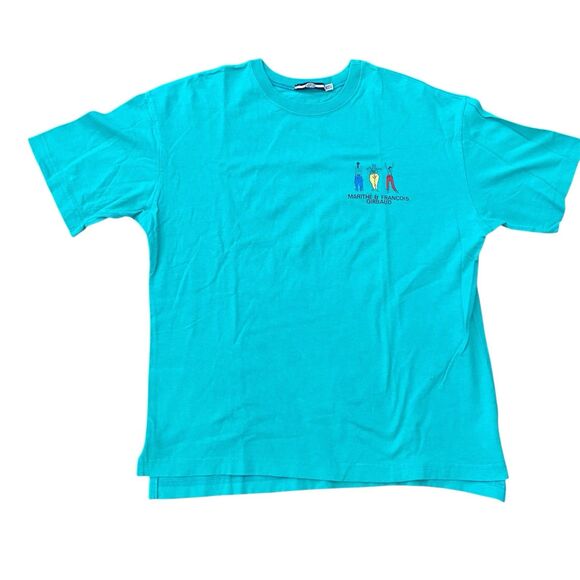 RARE Marithe & Francois Girbaud Y2K Green Graphic Tee New York Paris T-Shirt OS - Picture 2 of 10